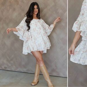 Lane 201 Petal Script Mini Dress